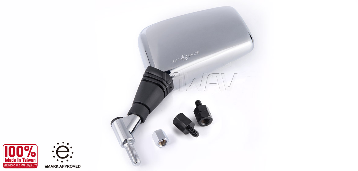 製品一覧: バイクミラー ブリック クロム 左側 M8 スクーターに汎用