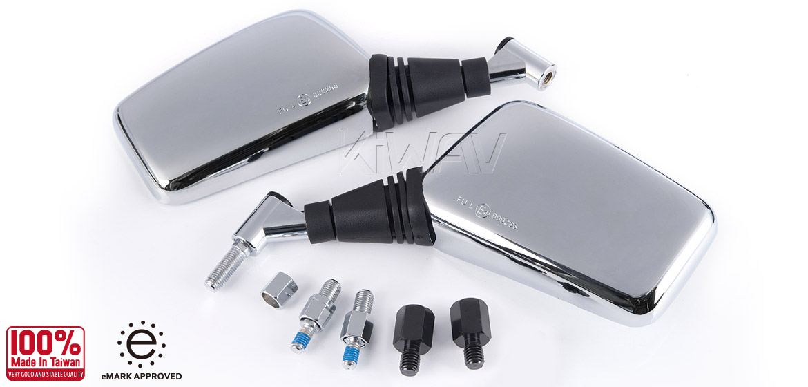 Magazi Brick chrome mirrors a pair for BMW