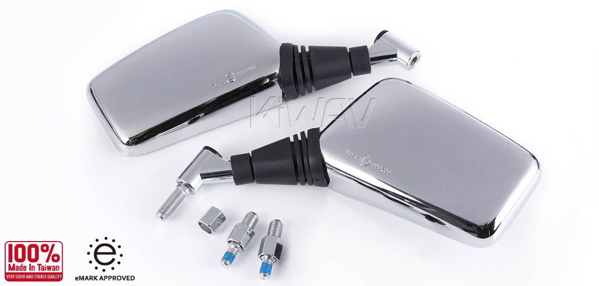 トルコオールドミラー 70's スタイル スクウェア ミラー(日本車、左右共用) GT800 - MOONEYES