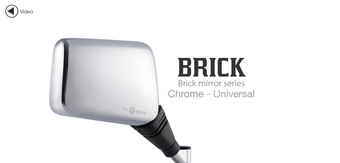 Magazi Brick chrome 10mm mirror RH for motorcycle golf cart
