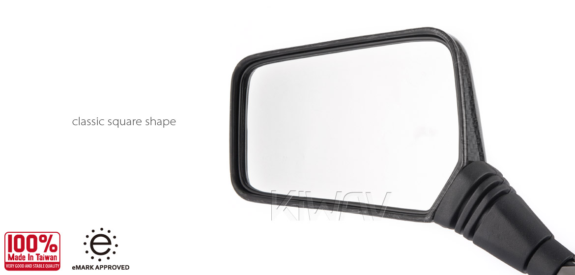 Magazi Brick carbon 10mm mirrors a pair for motorcycle, golf cart