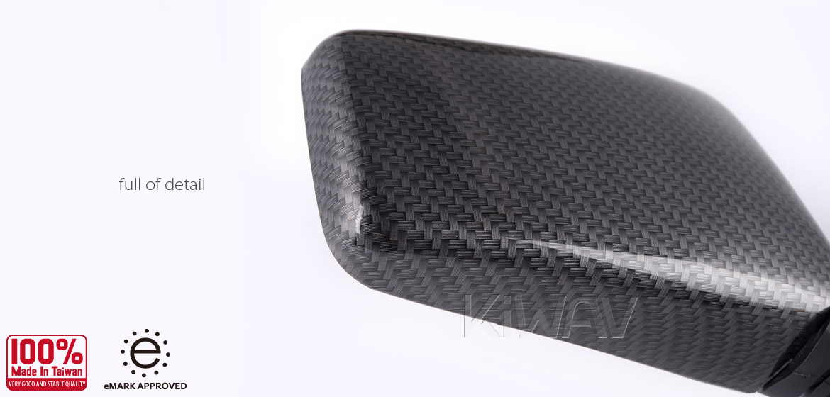 Magazi Brick carbon 10mm mirror RH for motorcycle golf cart