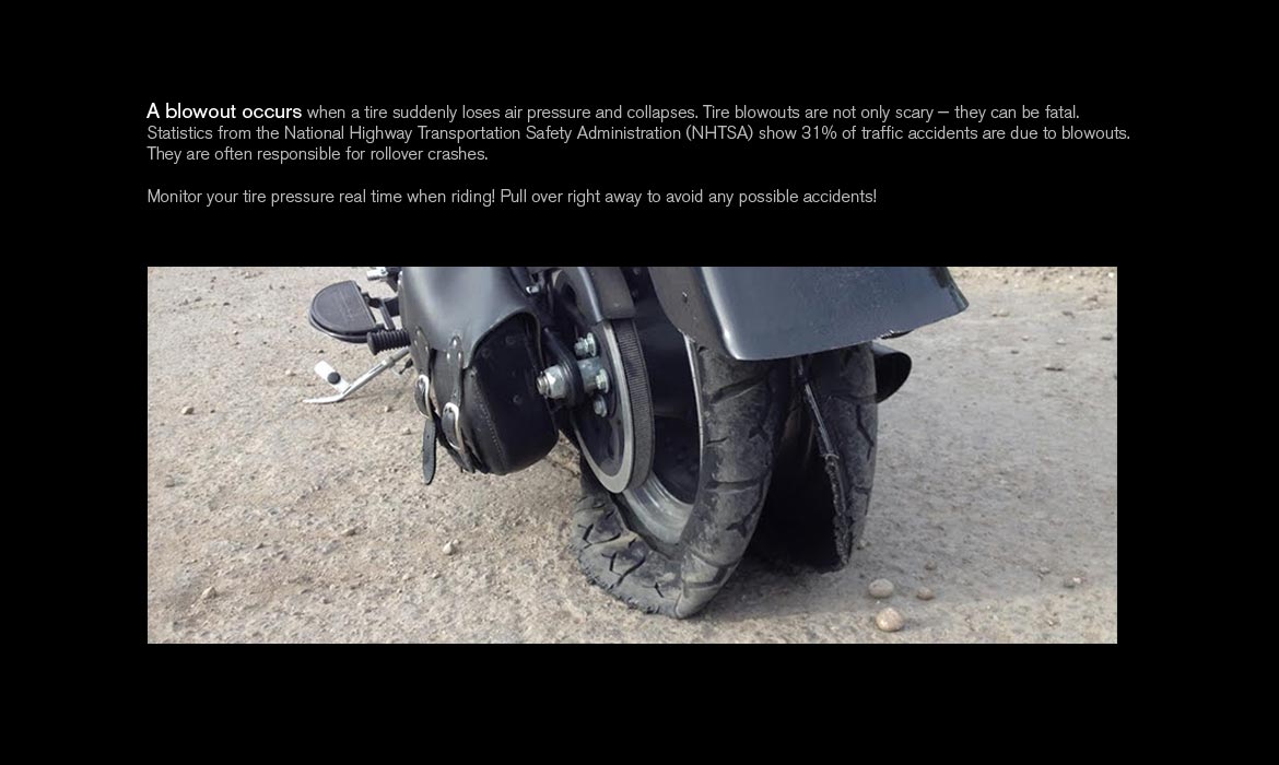 KiWAV motorcycle mirrors with TPMS Buck black for Harley street 750/500