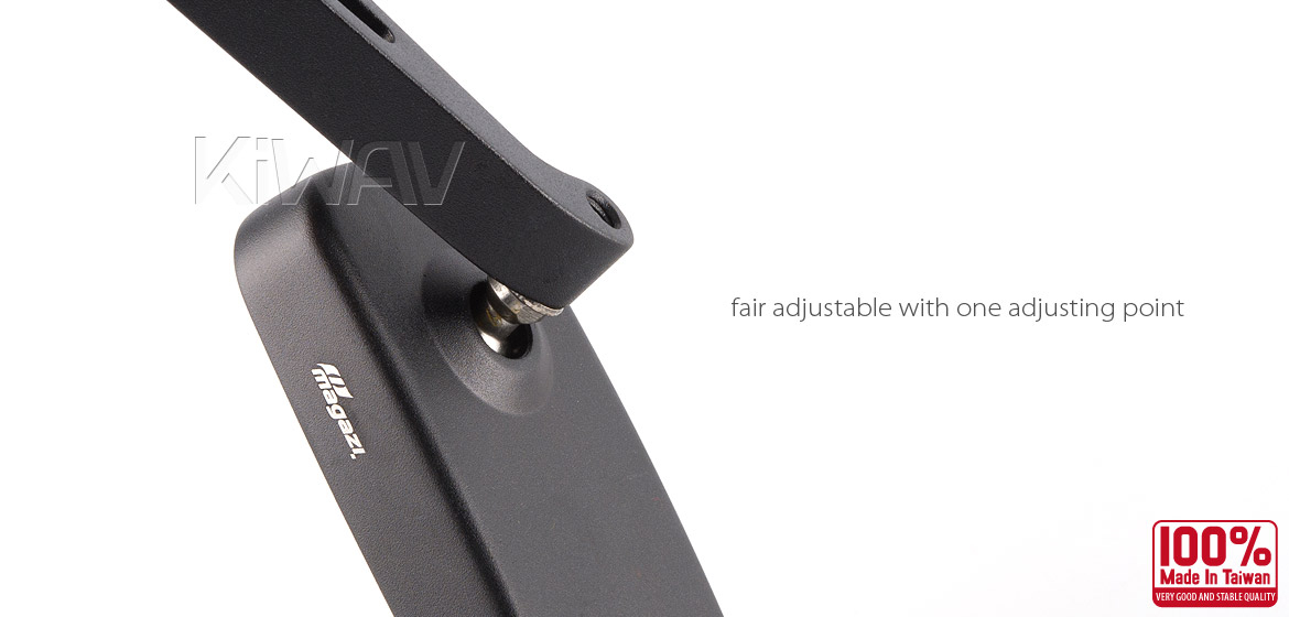 KiWAV Magazi Classic motorcycle mirrors scooter black