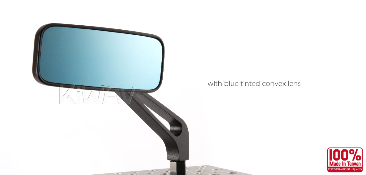 KiWAV Magazi Classic motorcycle mirrors scooter black