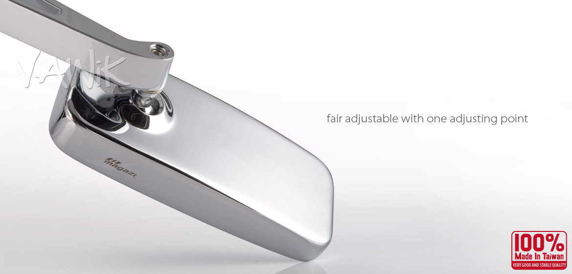 VAWiK Magazi Classic motorcycle mirrors universal chrome