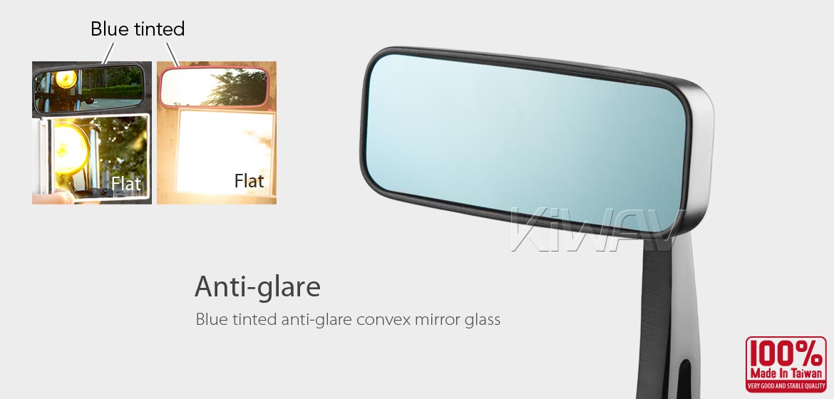 KiWAV ClassicHB black motorcycle bar end mirrors