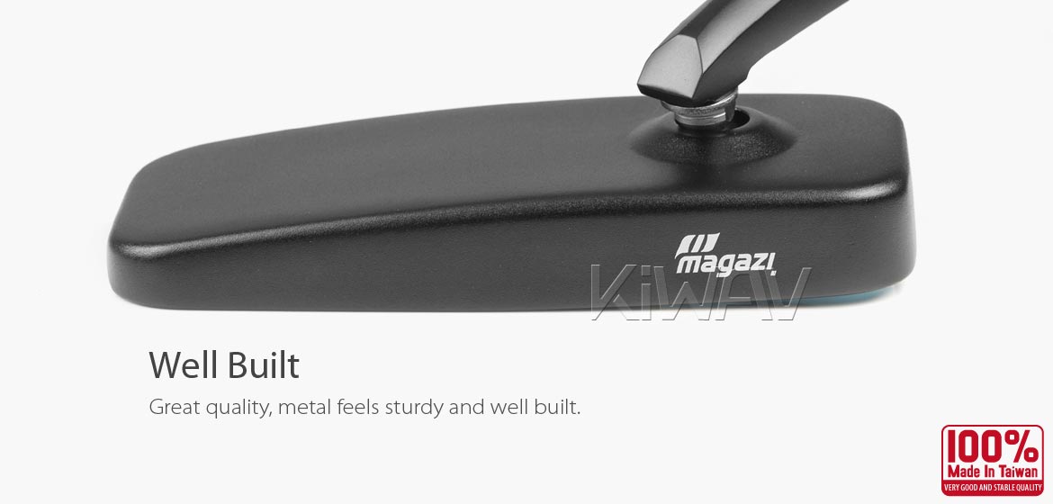 KiWAV ClassicHB black motorcycle bar end mirrors