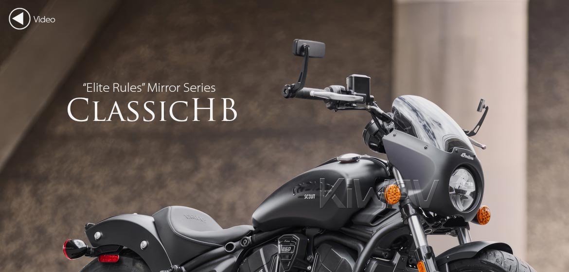 KiWAV Classic motorcycle bar end mirrors compatible for Specific Indian models