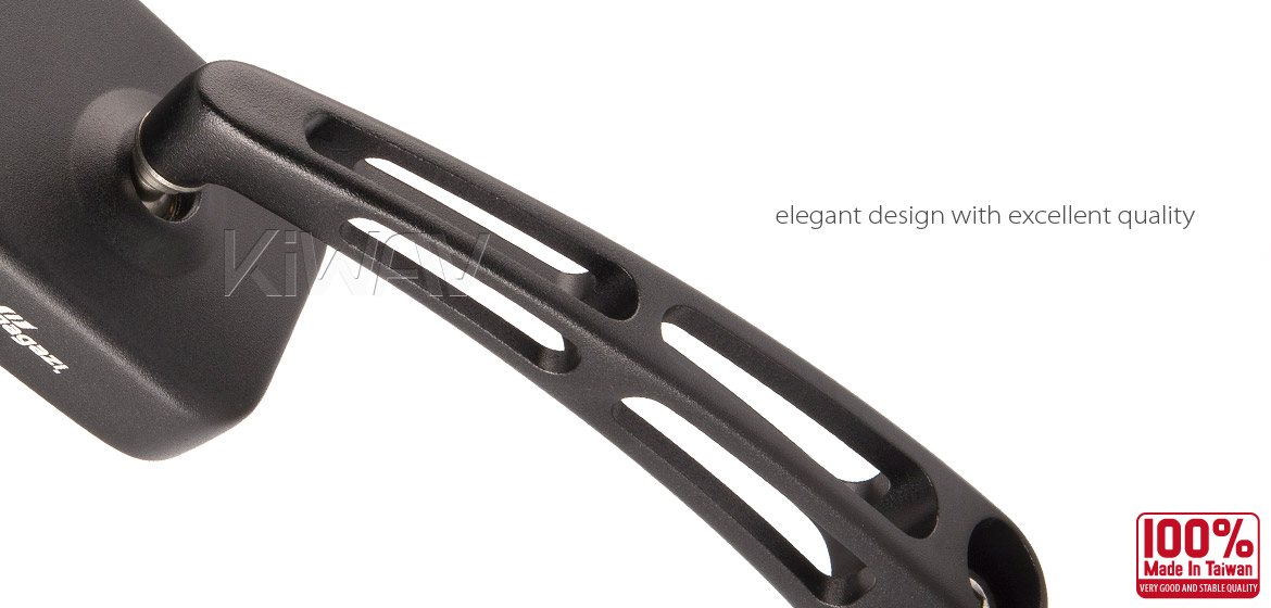 KiWAV Magazi ClassicMX motorcycle mirrors scooters black