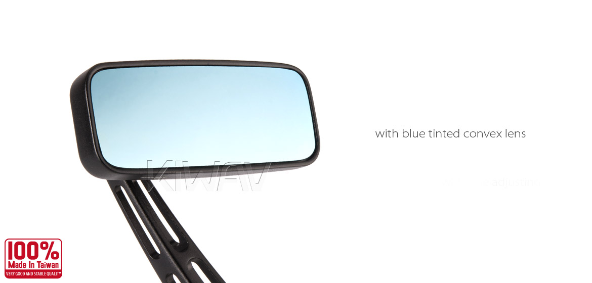 KiWAV Magazi ClassicMX motorcycle mirrors scooters black