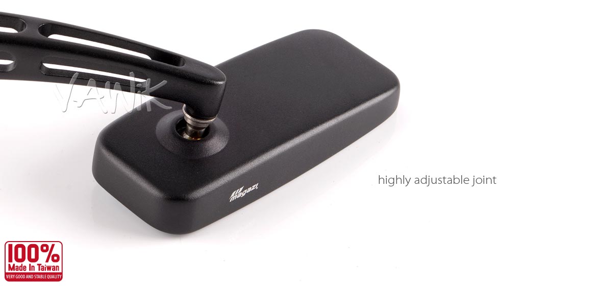 Specchietti Convex VAWiK Deus Per Moto - Modello Carbonio Nero - Attacco Al Manubrio - Compatibili BMW F800GS (Passo 10mm)