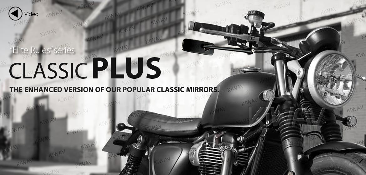KiWAV motorcycle mirrors ClassicPlus black for BMW
