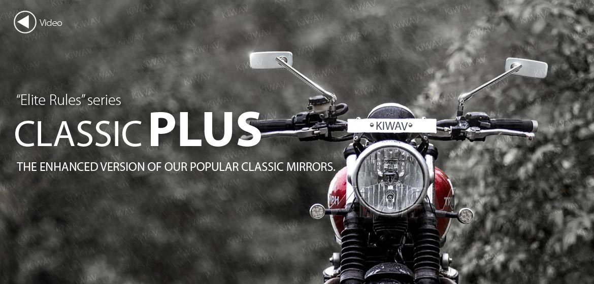 KiWAV motorcycle mirrors ClassicPlus chrome for BMW