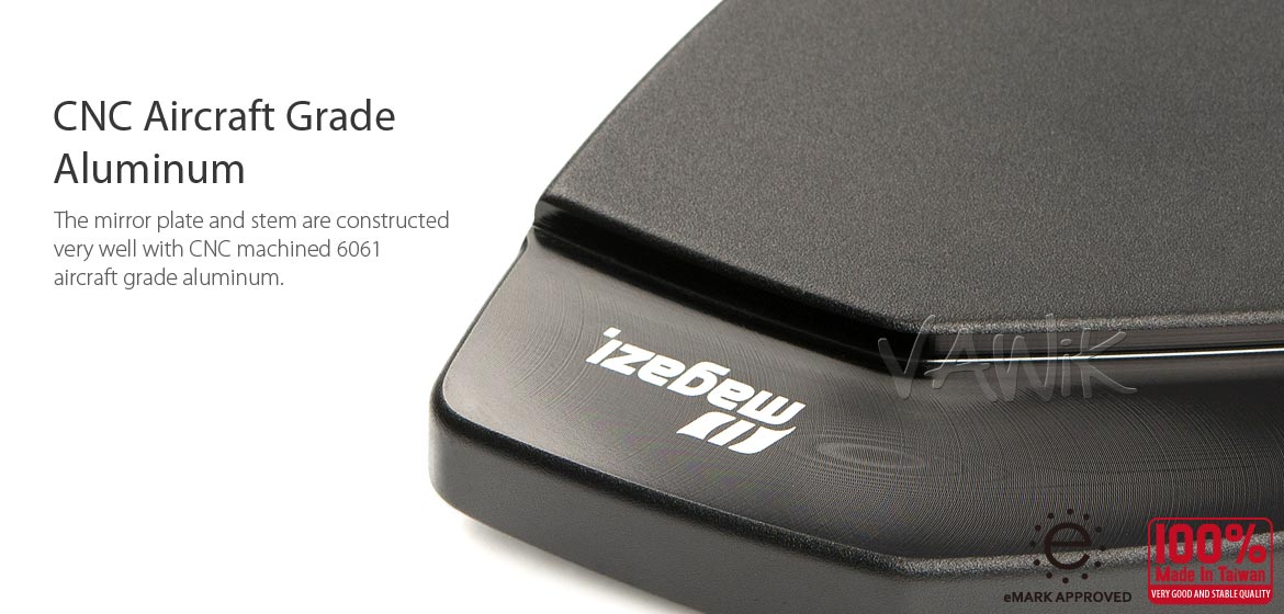 VAWiK motorcycle mirrors CleaverII black 8mm for scooter, Magazi