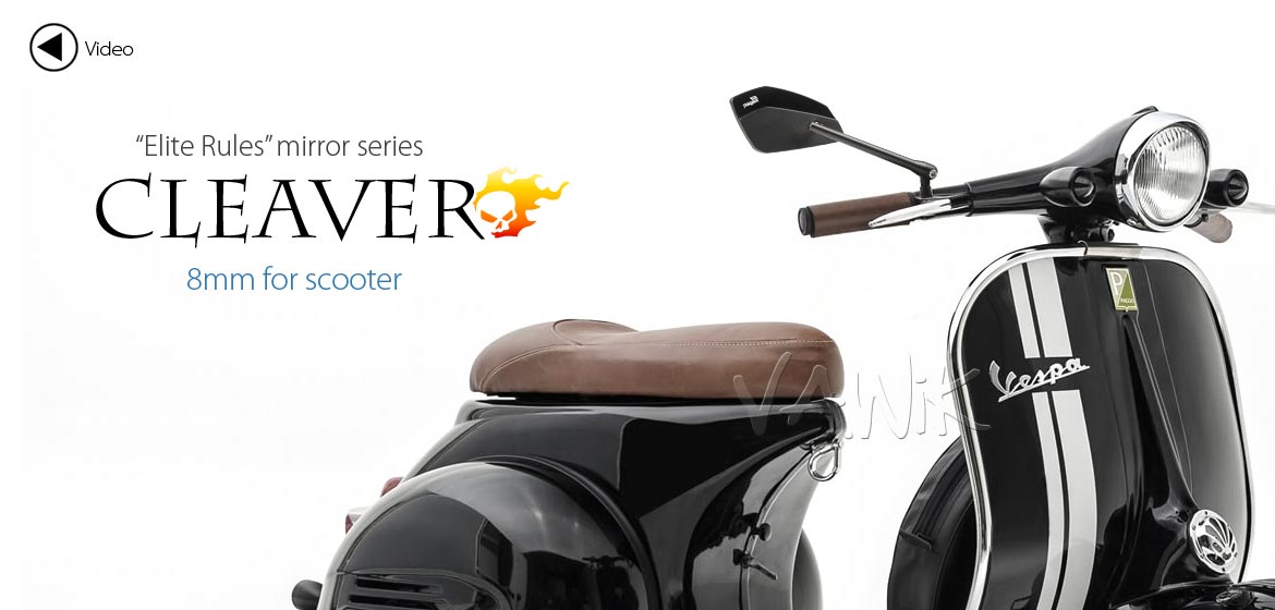 VAWiK motorcycle mirrors CleaverII black 8mm for scooter, Magazi