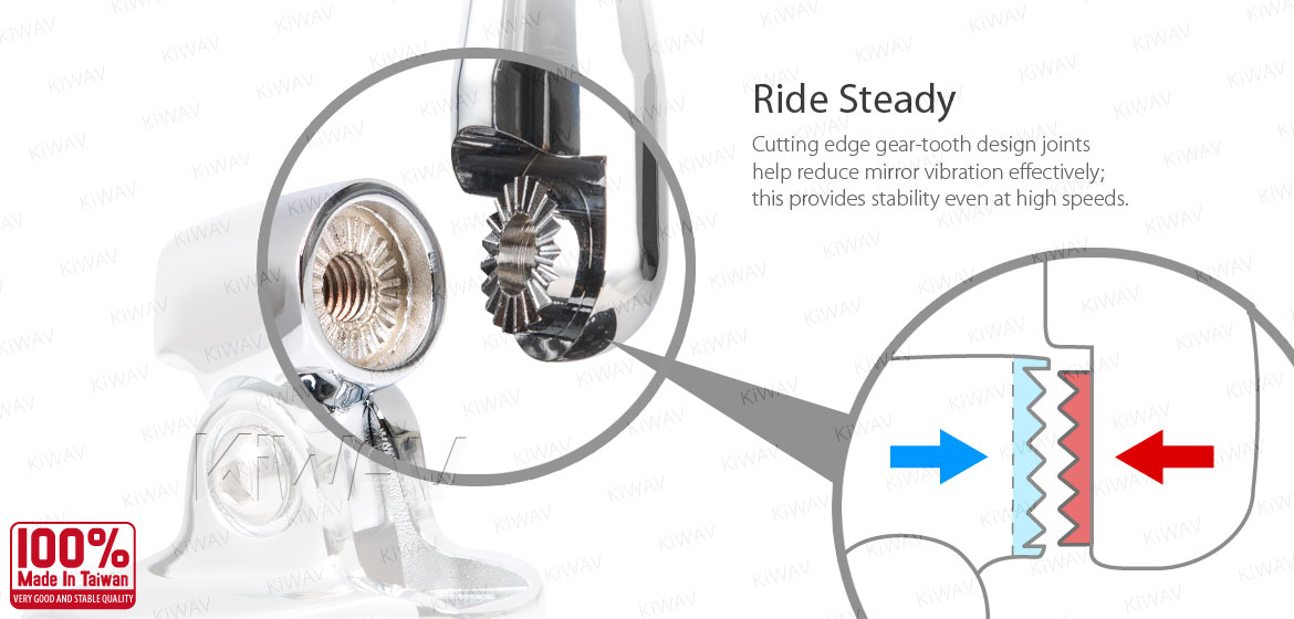 Mirror Chrome Cleaveriiフェアリングミラークロムベースアルミニウム