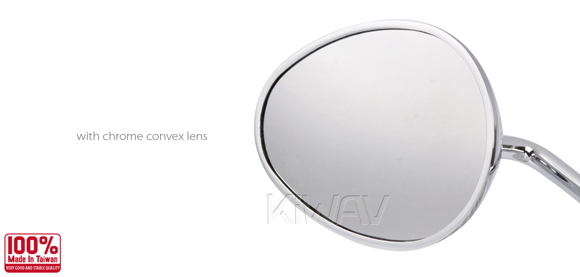 KiWAV motorcycle mirrors Ellipse chrome Harley Magazi