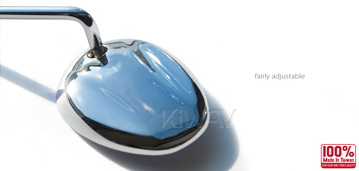 KiWAV motorcycle mirrors Ellipse chrome Harley Magazi
