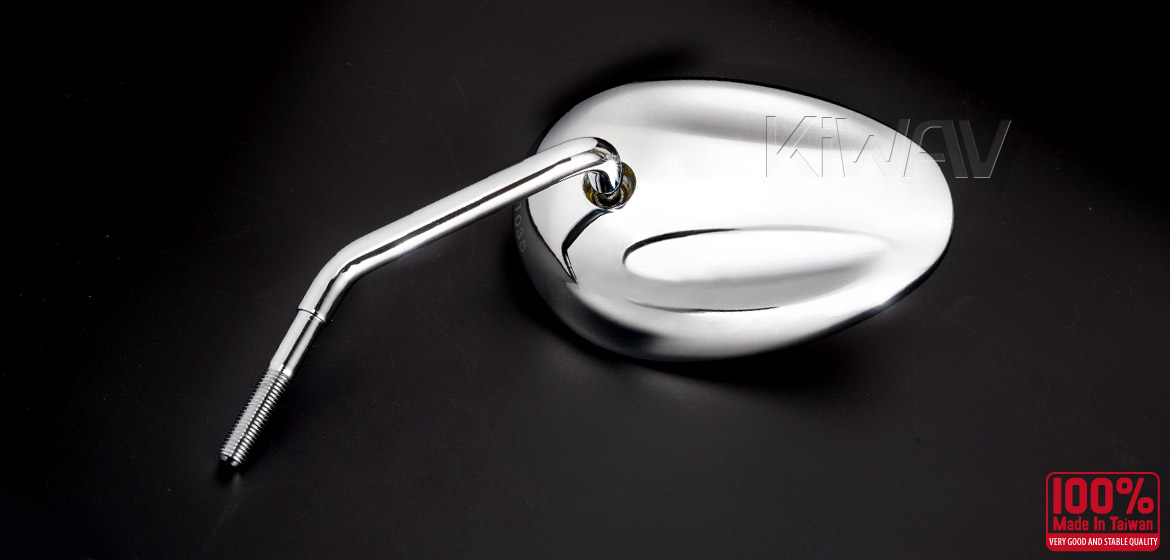 KiWAV motorcycle mirrors Ellipse chrome Harley Magazi