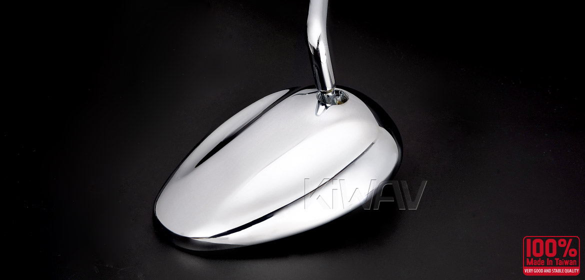KiWAV motorcycle mirrors Ellipse chrome Harley Magazi