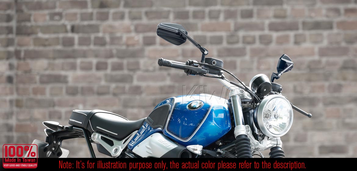 Motorcycle mirrors Emperor black compatible for most BMW