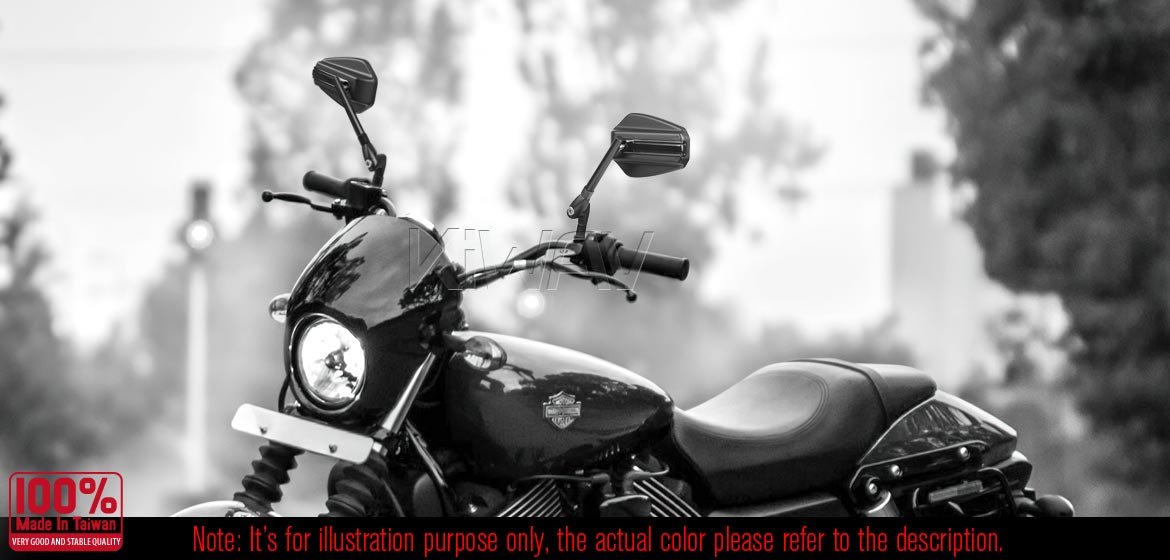 Motorcycle mirrors Emperor black compatible for Harley Davidson Street 500/750