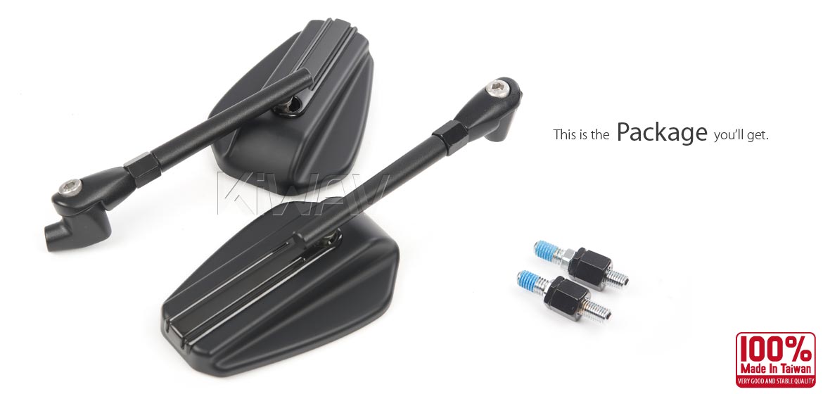 Motorcycle mirrors Emperor black compatible for Harley Davidson Street 500/750
