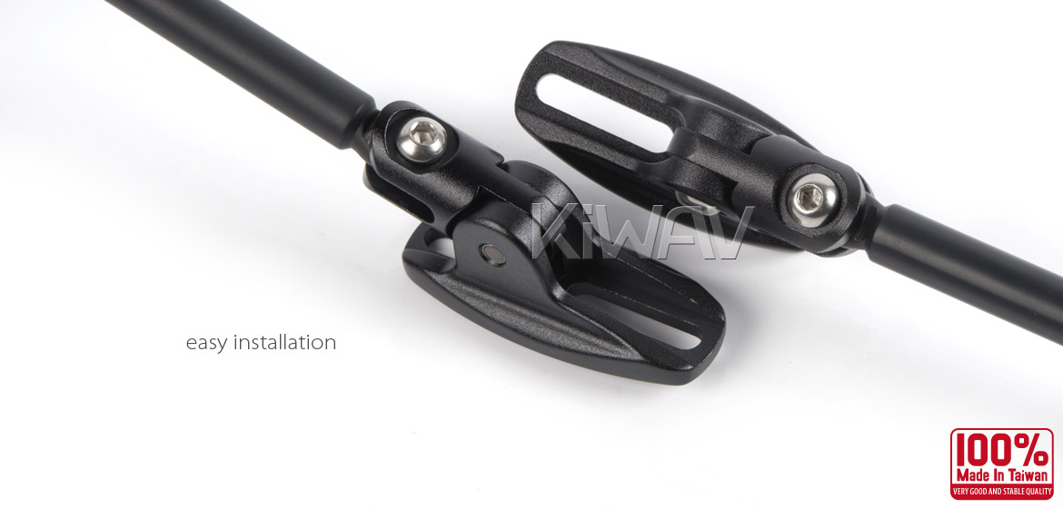 KiWAV Fin orange fairing mount rearview mirrors for sportsbike motorcycle Magazi