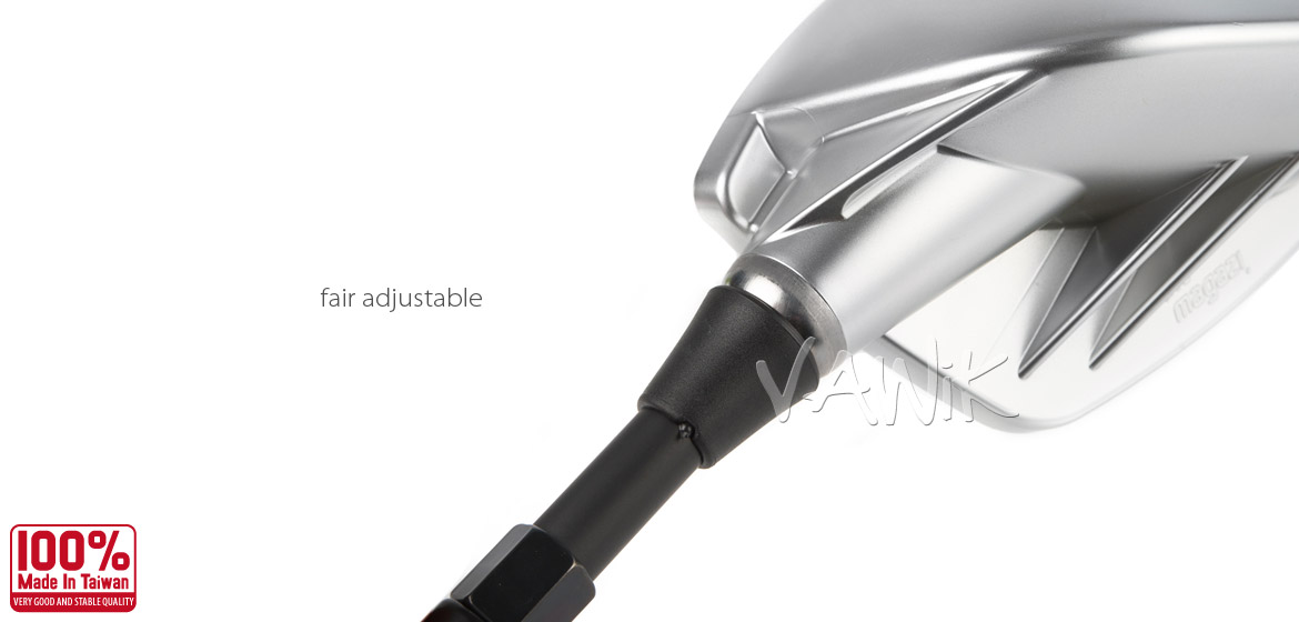 VAWiK Fin silver fairing mount rearview mirrors for sportsbike motorcycle Magazi