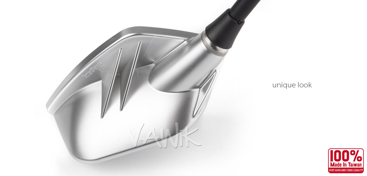 VAWiK Fin silver fairing mount rearview mirrors for sportsbike motorcycle Magazi