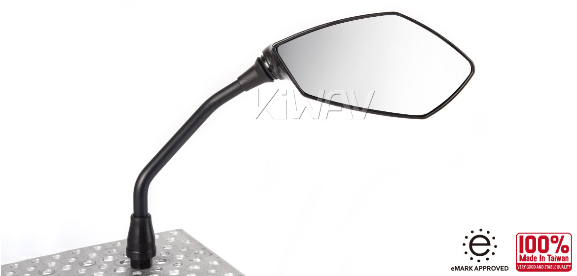 KiWAV 2nd generation Fist carbon motorcycle mirrors scooter fit Magazi