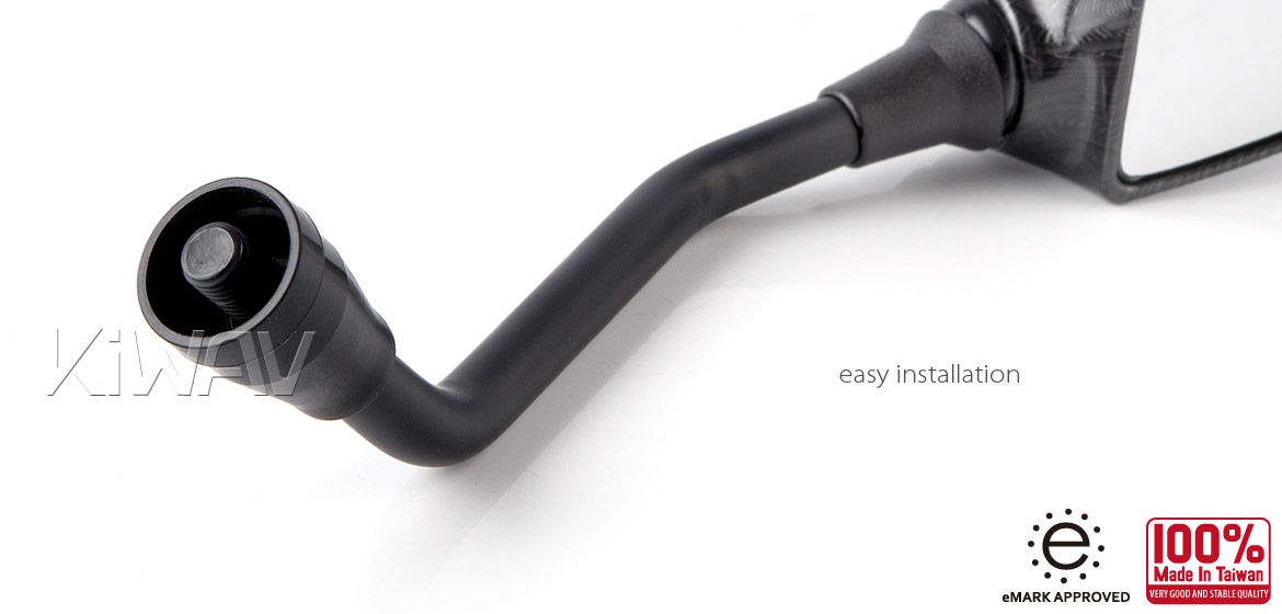KiWAV 2nd generation Fist carbon motorcycle mirrors scooter fit Magazi