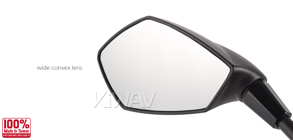 KiWAV motorcycle mirrors FistLED black 10mm universal Magazi