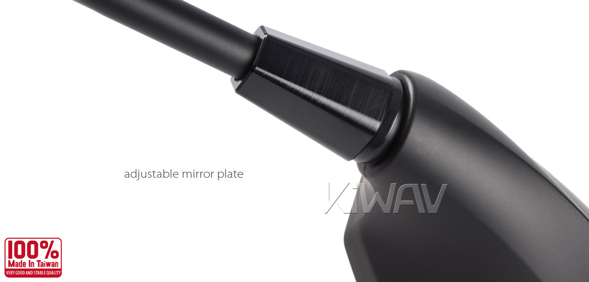 KiWAV motorcycle mirrors FistLED black 10mm universal Magazi