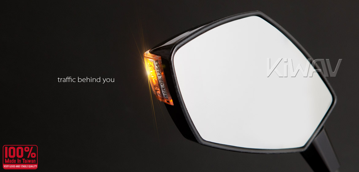 KiWAV motorcycle mirrors FistLED carbon Harley Magazi