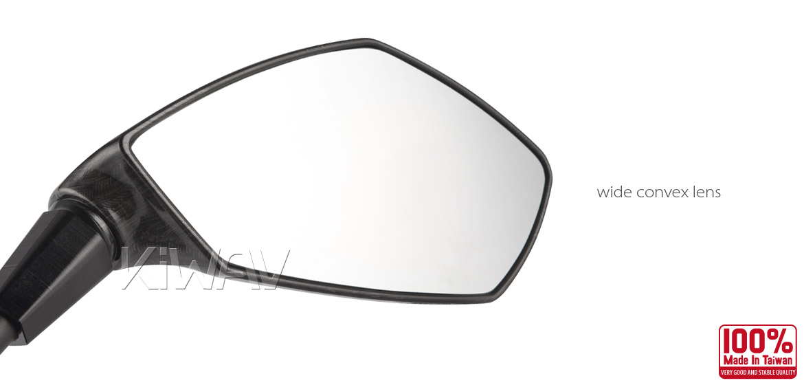 KiWAV motorcycle mirrors FistLED carbon Harley Magazi