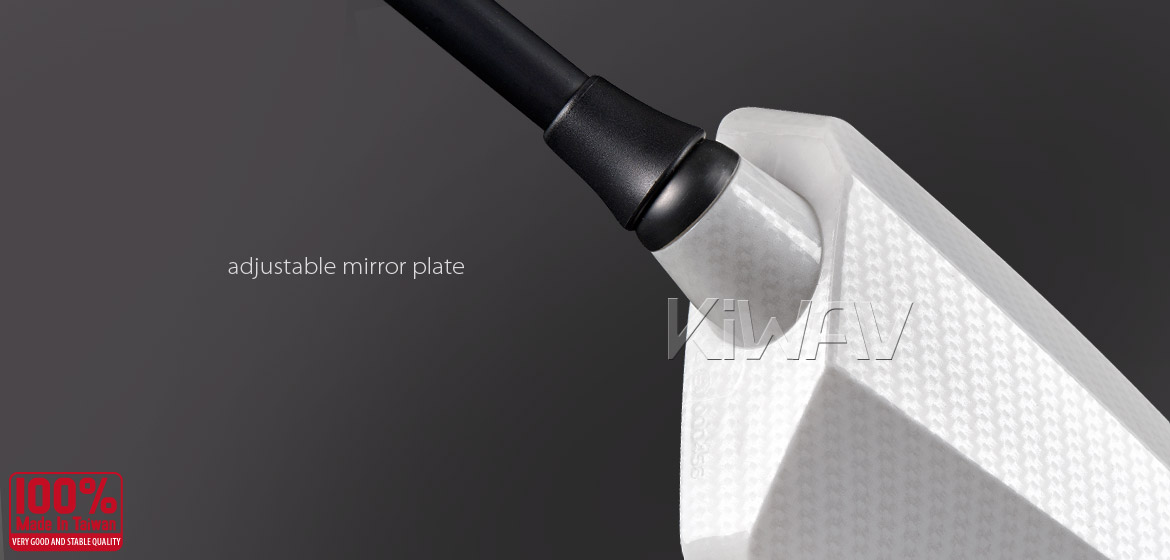 KiWAV Hawk white-carbon motorcycle mirrors harley fit Magazi