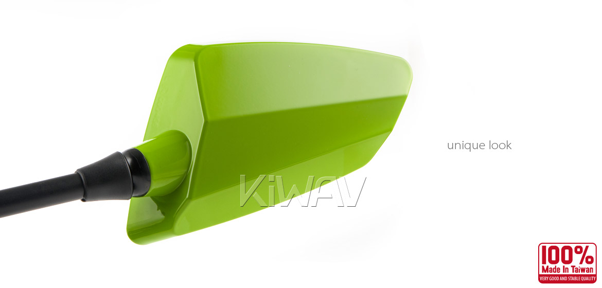 KiWAV Hawk green motorcycle mirrors harley fit Magazi