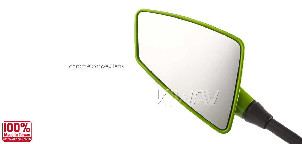 KiWAV Hawk green motorcycle mirrors harley fit Magazi