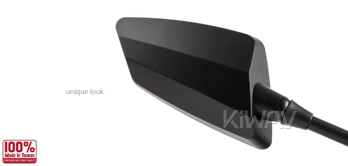 KiWAV Hawk black fairing mount rearview mirrors for sportsbike motorcycle Magazi