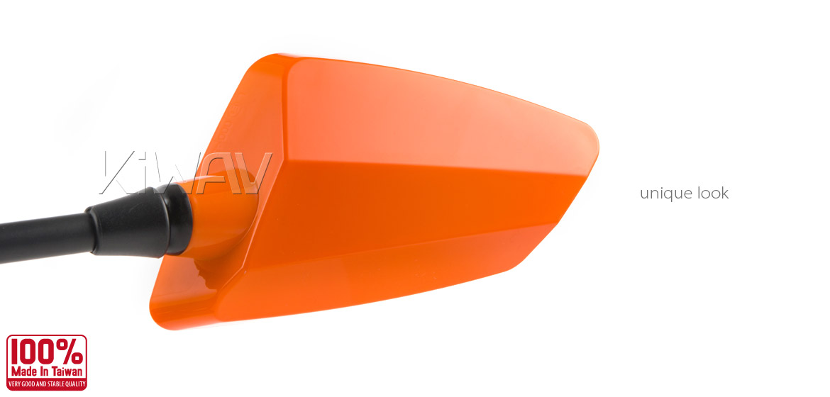 KiWAV Hawk orange fairing mount rearview mirrors for sportsbike motorcycle Magazi