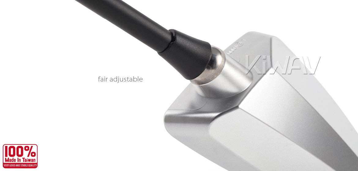 KiWAV Hawk silver fairing mount rearview mirrors for Ducati Panigale