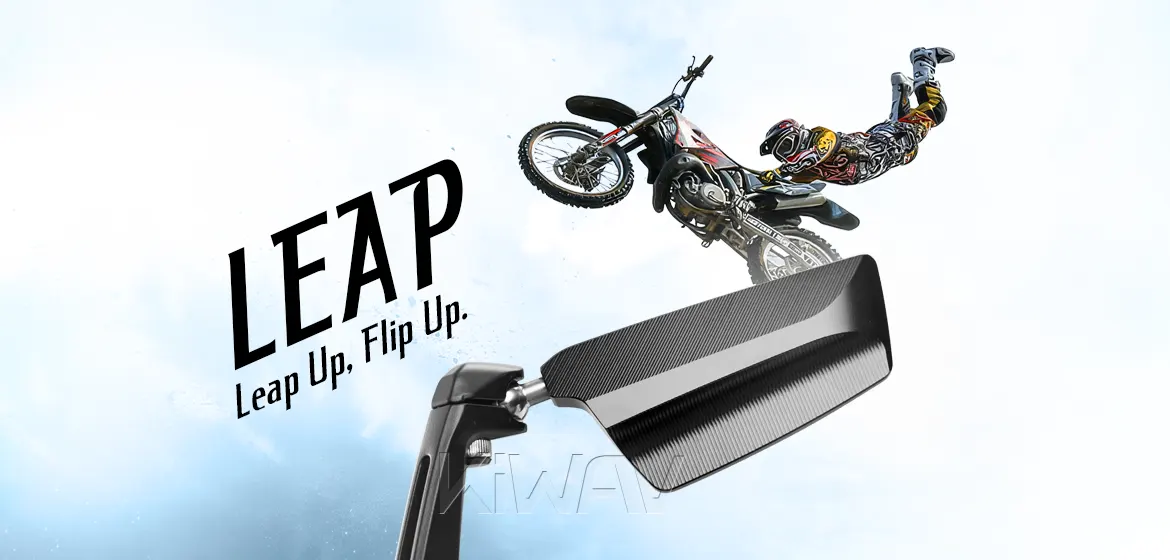 KiWAV motorcycle bar end mirrors Leap left hand compatible for Harley Sportster S Nightster 2021-