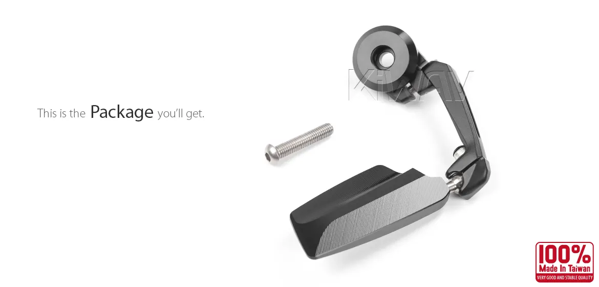 KiWAV motorcycle bar end mirrors Leap left hand compatible for Harley Sportster S Nightster 2021-