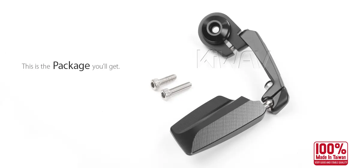 KiWAV motorcycle bar end mirrors Leap left hand compatible for Triumph water-cooled models