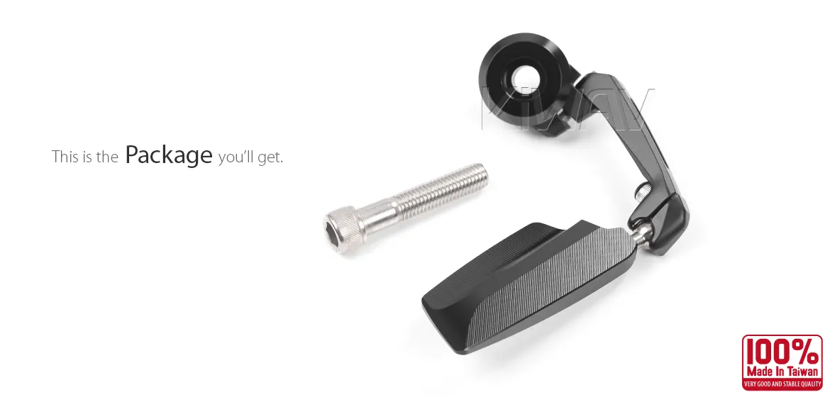 KiWAV motorcycle bar end mirrors Leap left hand compatible for BMW