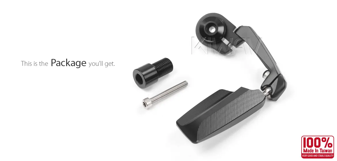 KiWAV motorcycle bar end mirrors Leap left hand compatible for Yamaha M16 threaded handlebars