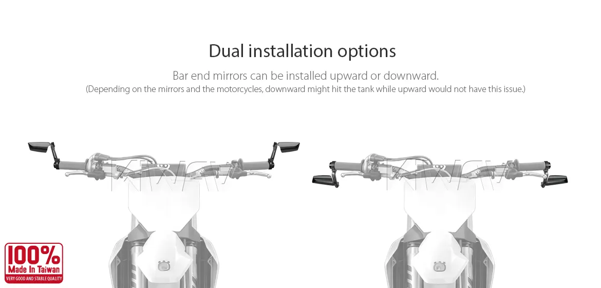 KiWAV motorcycle bar end mirrors Leap compatible for Triumph air-cooled models