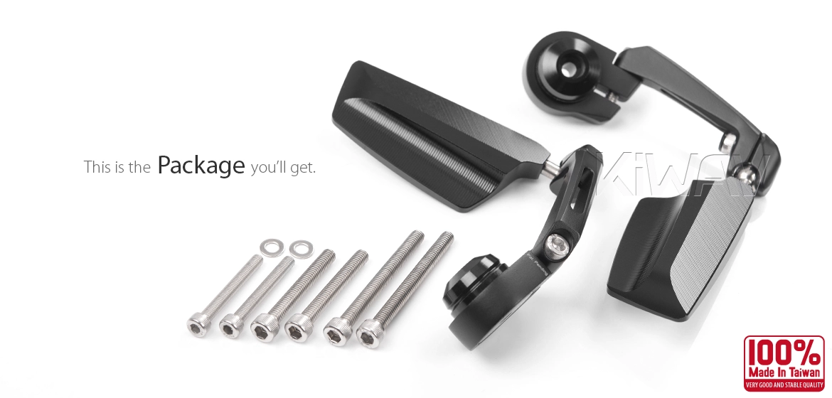 KiWAV motorcycle bar end mirrors Leap compatible for Triumph air-cooled models